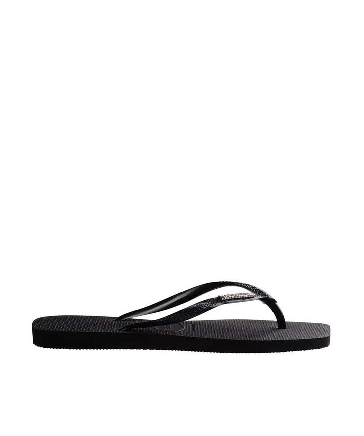 Havaianas Women's Slim Square Metalic Logo Thongs