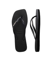 Havaianas Women's Slim Square Metalic Logo Thongs